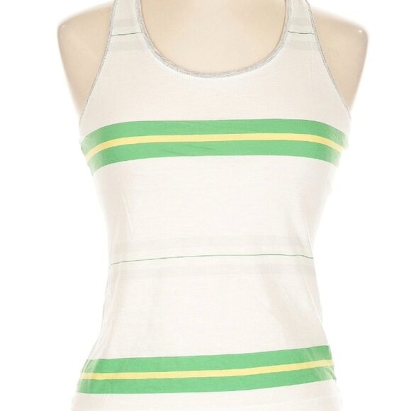 Vintage Free People Tank Top White Green Y2K Size Large - Picture 1 of 8